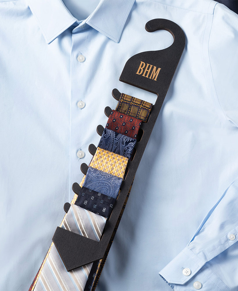 personalized christmas gifts - Personalized Men's Wood Tie Rack