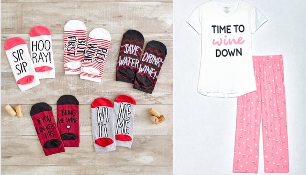 Gifts for Wine Lovers - Wine Socks and Wine Pajamas