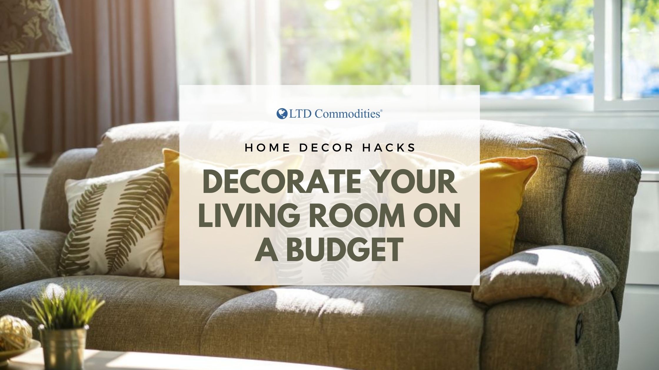 How To Decorate Your Living Room On A Budget | LTD Commodities