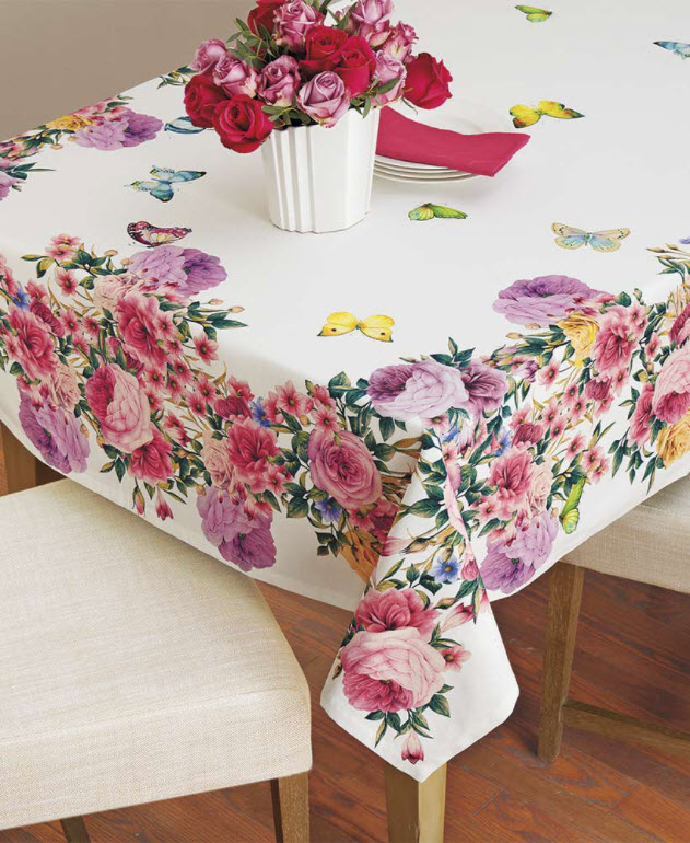 Butterfly & Roses Tablecloth