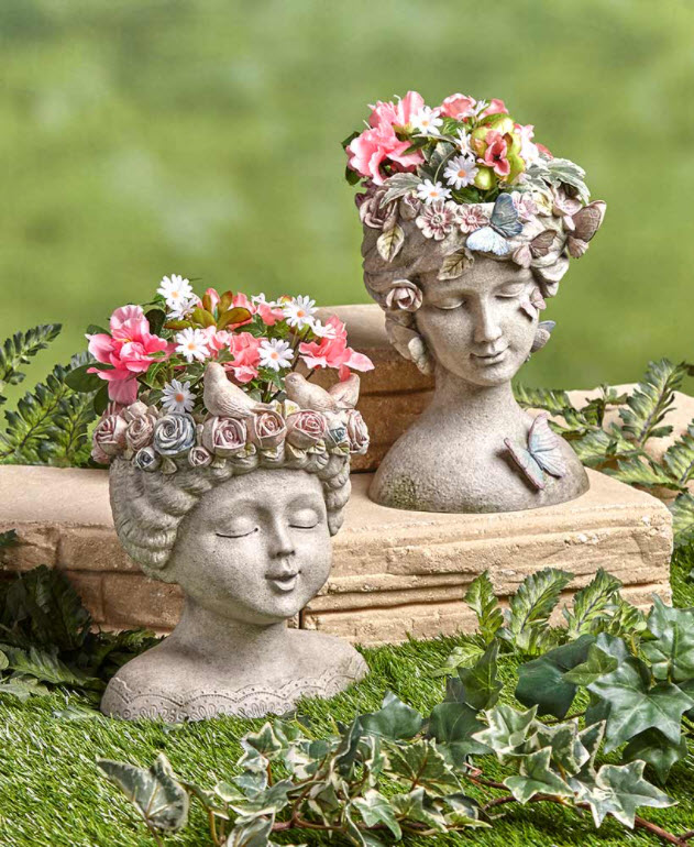 Head Sculpture Planters