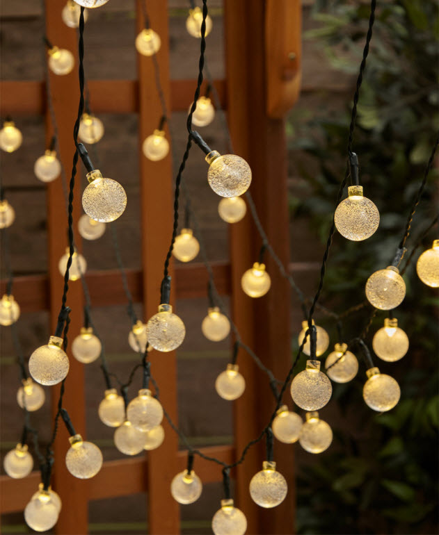 Solar Garden Decor Ideas - 50-Bulb Solar String Lights