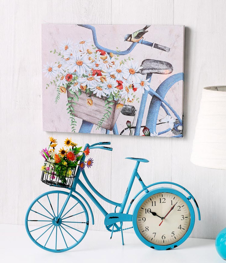 summer kitchen theme ideas - Floral Bike Home Decor Collection