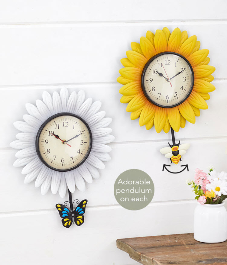 Flower Wall Clocks