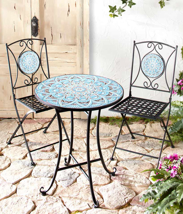 Patio Furniture Ideas - Metal Mosaic Outdoor Furniture