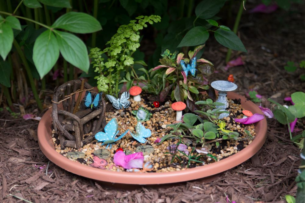 DIY Flower Pot Saucer Fairy Garden