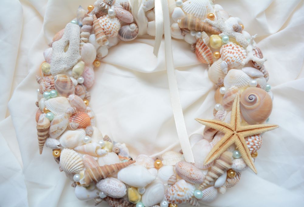DIY home projects summer - seashell wreath