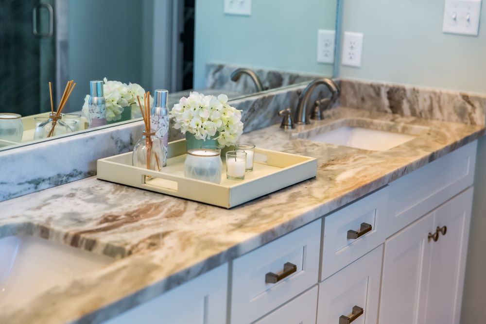 refresh your bathroom - decorate your bathroom countertop