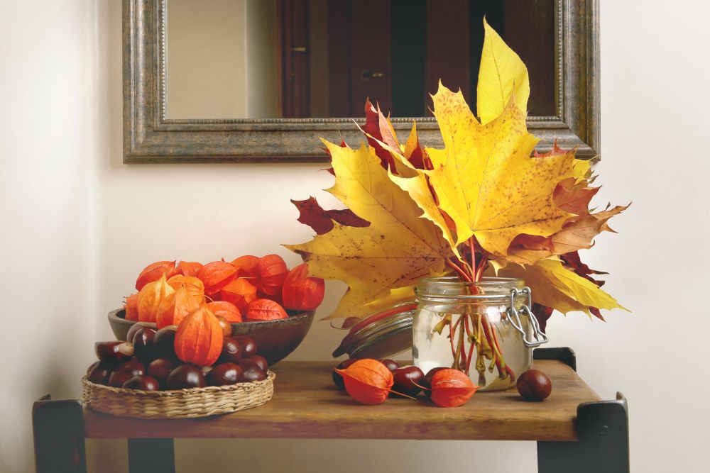 Fall Home Decor Ideas - fall entryway table