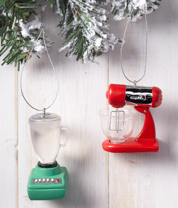 christmas in july sale - Set Of 2 Kitchen Appliance Ornaments