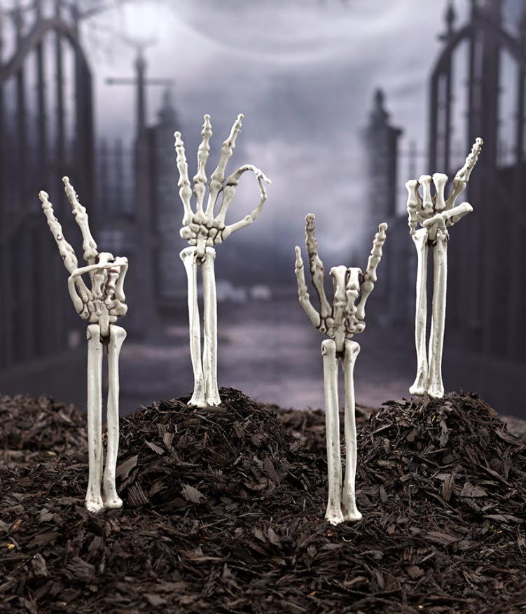 Skeleton Hand Symbol Arm Stakes