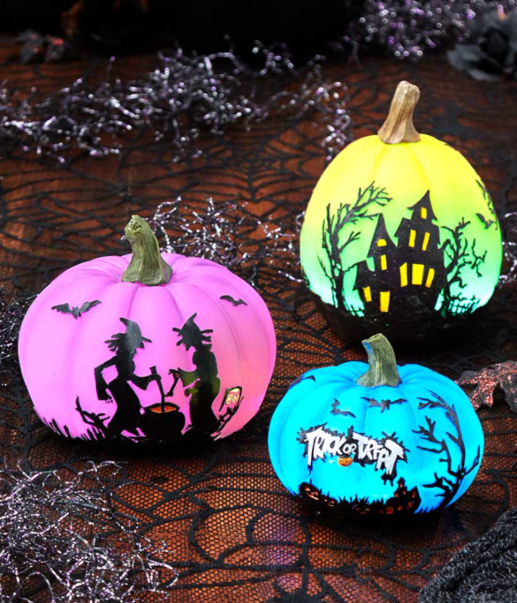 lighted halloween decor