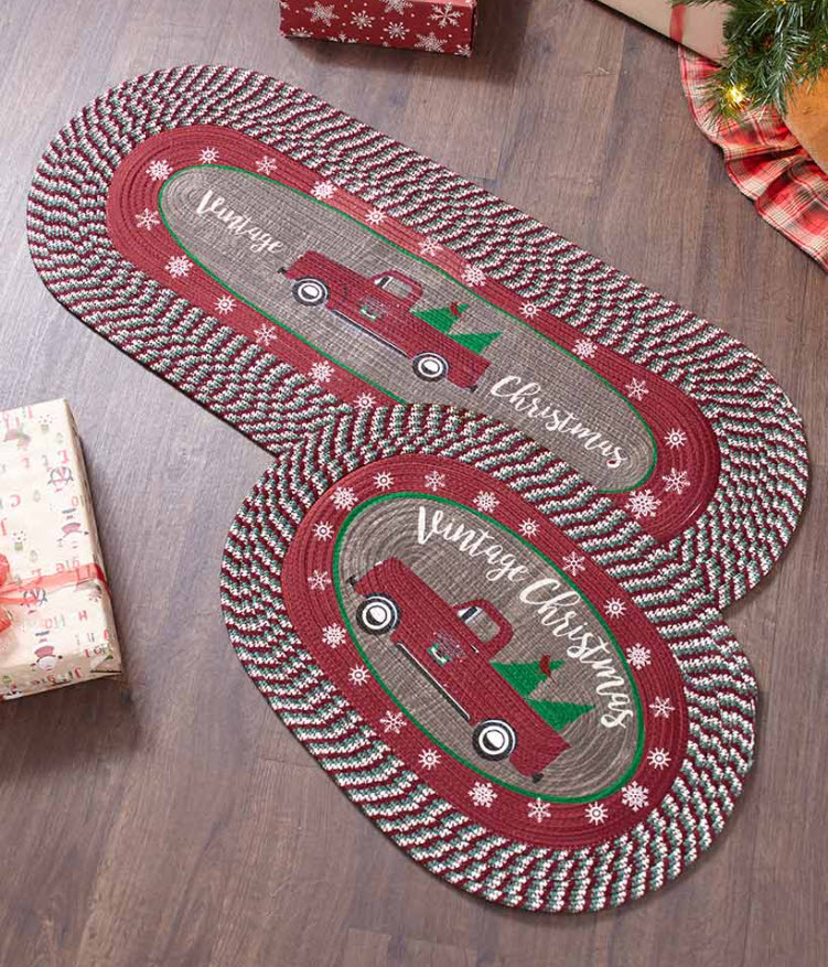 Vintage Christmas Braided Rugs