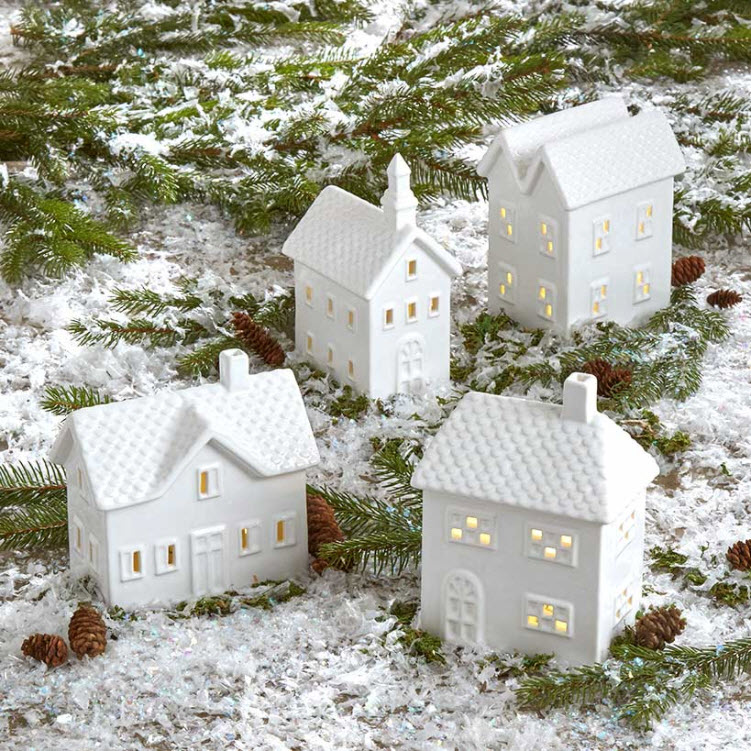 Lighted Ceramic Houses
