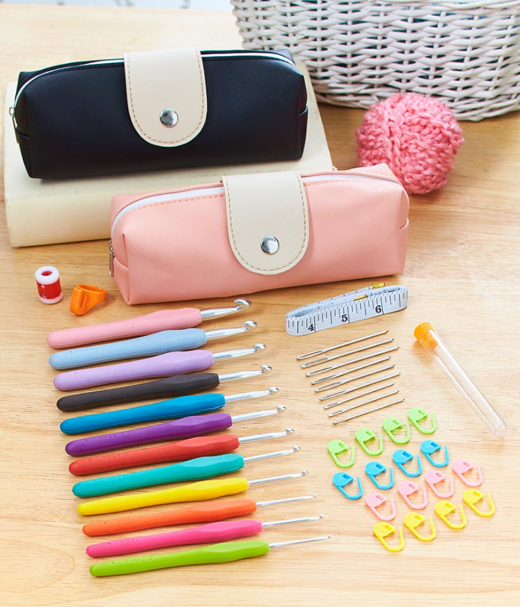 40-Pc. Essential Crochet Set with Case