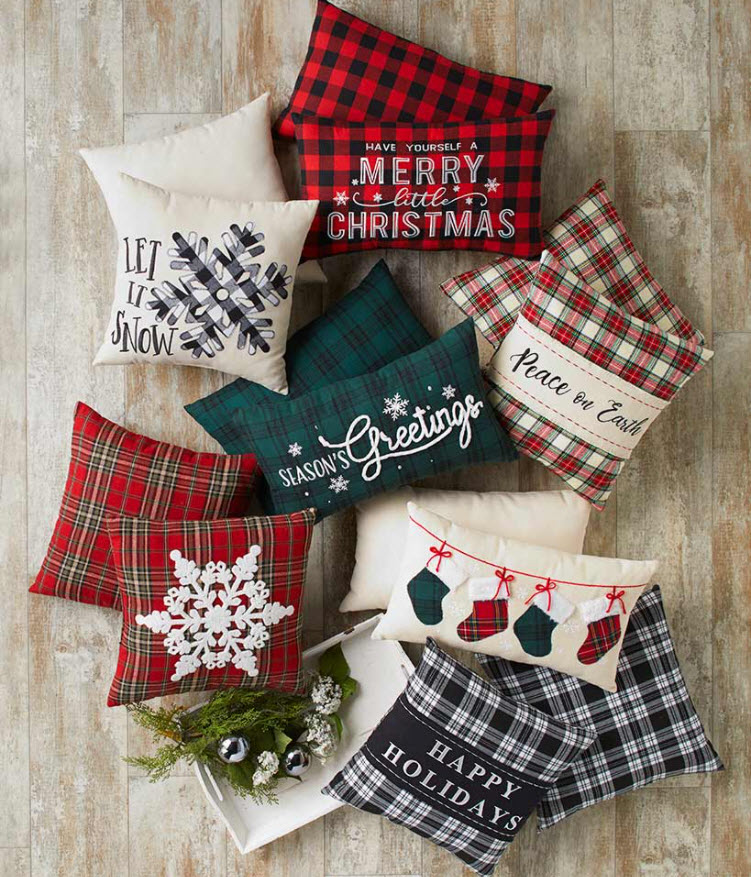 Rustic store christmas pillows