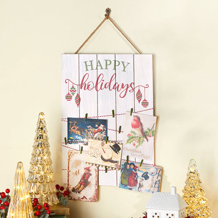 Holiday Card Wall Display Board