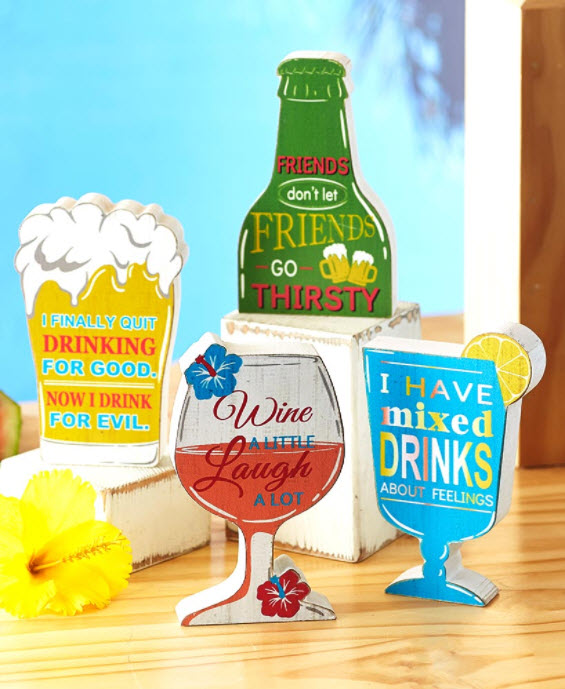 Humorous Shaped Beverage Block Signs